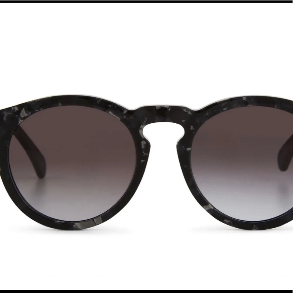 KOMONO Sunglasses Clement Black Marble NEW NWT Round
